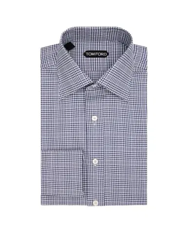 TOM FORD Men's Mutli-Check Cotton Dress Shirt | Thumbnail 1