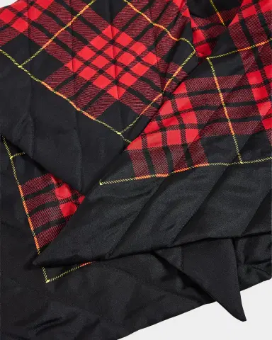 Alexander McQueen Quilted Tartan Triangular Scarf | Thumbnail 8 Alexander McQueen Quilted Tartan Triangular Scarf | Thumbnail 8