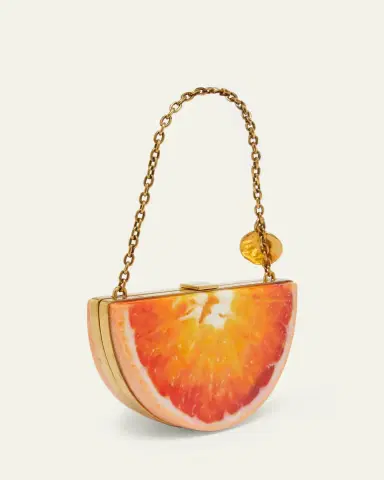 Saint Laurent Mini Orange Wedge Resin Clutch Bag | Thumbnail 3 Saint Laurent Mini Orange Wedge Resin Clutch Bag | Thumbnail 3