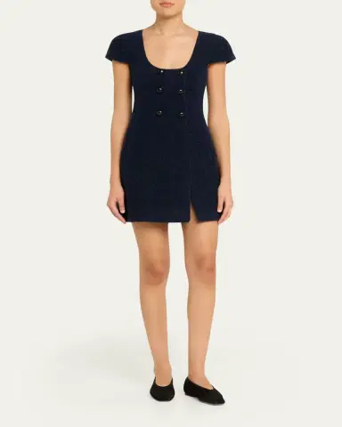 Self-Portrait Textured Boucle Mini Dress | Thumbnail 2 Self-Portrait Textured Boucle Mini Dress | Thumbnail 2