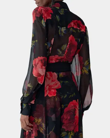 Carolina Herrera Isabella Rose Silk Organza Button-Down Top | Thumbnail 6