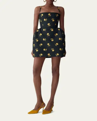 Carolina Herrera Floral Embroidered Peplum Mini Dress | Thumbnail 2 Carolina Herrera Floral Embroidered Peplum Mini Dress | Thumbnail 2