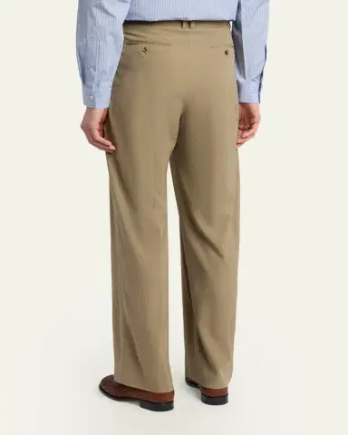 The Row Men's Thom Pleated Wool-Silk Pants | Thumbnail 3