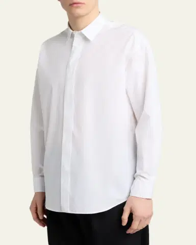 The Row Men's Nilo Concealed-Placked Button-Down Shirt | Thumbnail 4
