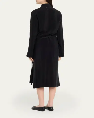 MM6 MAISON MARGIELA Draped Long-Sleeve Shirtdress | Thumbnail 3 MM6 MAISON MARGIELA Draped Long-Sleeve Shirtdress | Thumbnail 3