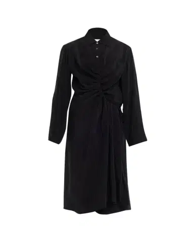 MM6 MAISON MARGIELA Draped Long-Sleeve Shirtdress | Thumbnail 1 MM6 MAISON MARGIELA Draped Long-Sleeve Shirtdress | Thumbnail 1