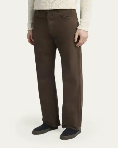 The Row Men's Siouxie Garment-Dyed Cotton Denim Jeans | Thumbnail 3