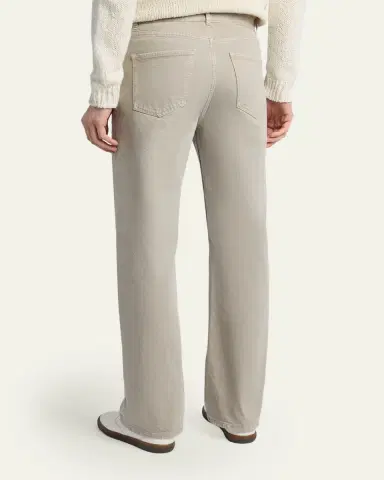 The Row Men's Siouxie Garment-Dyed Cotton Denim Jeans | Thumbnail 7