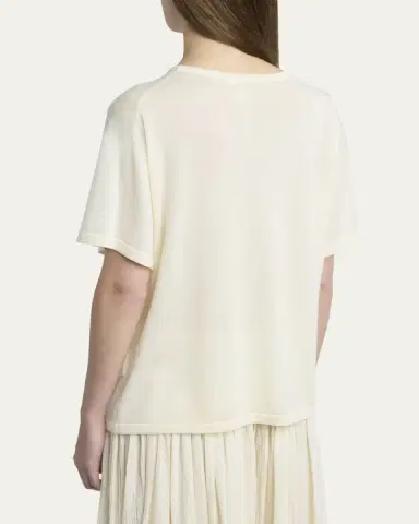 The Row Nonas Crewneck Cashmere Knit Top | Thumbnail 3