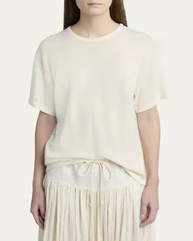 The Row Nonas Crewneck Cashmere Knit Top | Thumbnail 4