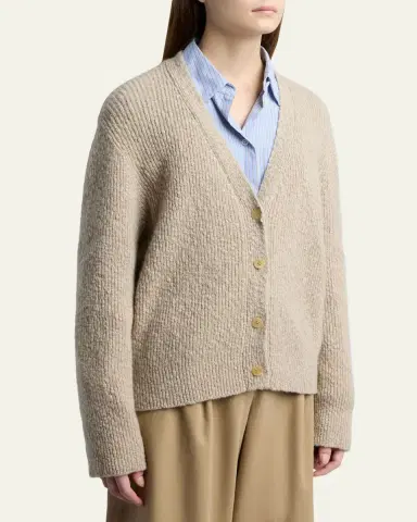 THE ROW Naroch Cashmere Rib Knit Cardigan | Thumbnail 4 THE ROW Naroch Cashmere Rib Knit Cardigan | Thumbnail 4