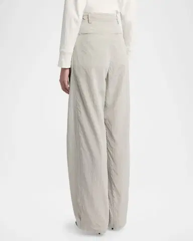 The Row Iven Low-Rise Crinkled Barrel-Leg Pants | Thumbnail 7 The Row Iven Low-Rise Crinkled Barrel-Leg Pants | Thumbnail 7