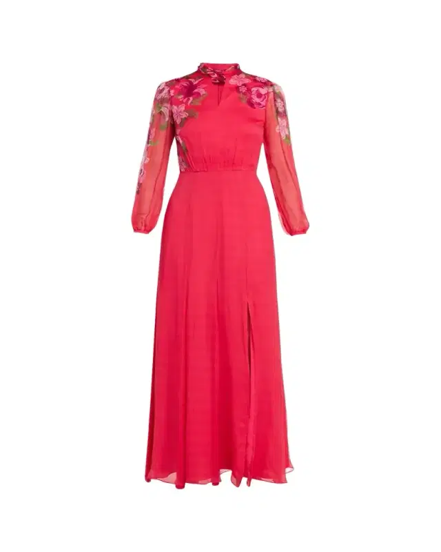 Jaclyn Printed Long-Sleeve Dress