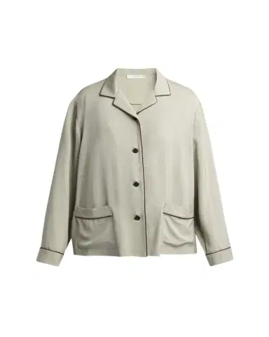 The Row Clarinda Silk Pajama Shirt | Thumbnail 1 The Row Clarinda Silk Pajama Shirt | Thumbnail 1