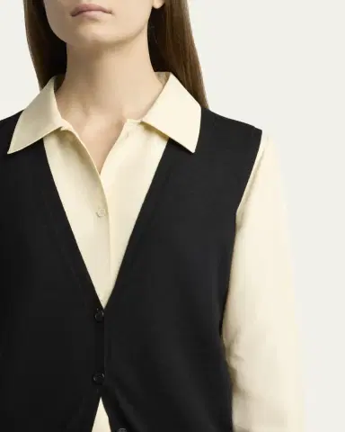 The Row Neel Cashmere Cardigan Vest | Thumbnail 5 The Row Neel Cashmere Cardigan Vest | Thumbnail 5