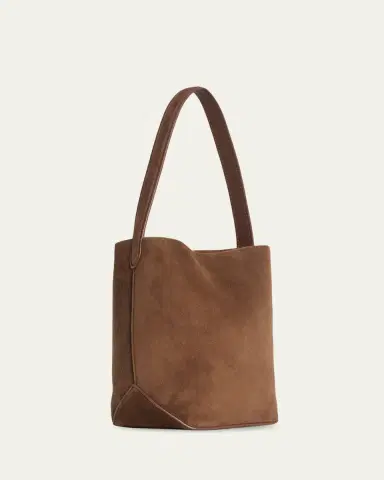 The Row Park Small North-South Tote Bag in Suede | Thumbnail 2