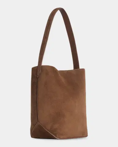 The Row Park Small North-South Tote Bag in Suede | Thumbnail 3
