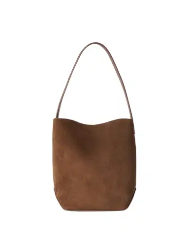 The Row Park Small North-South Tote Bag in Suede | Thumbnail 1