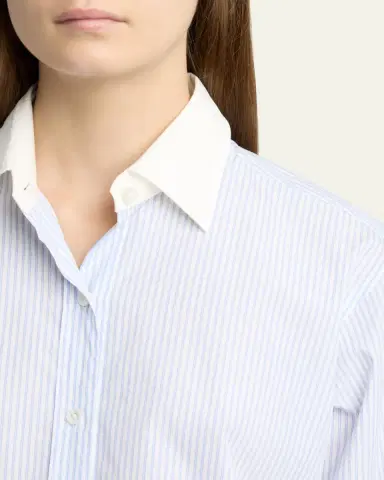 The Row Hilbert Striped Button-Down Tunic Shirt | Thumbnail 5 The Row Hilbert Striped Button-Down Tunic Shirt | Thumbnail 5
