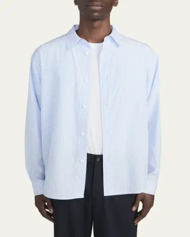Frame Men's Relaxed-Fit Stripe Button-Down Shirt | Thumbnail 3 Frame Men's Relaxed-Fit Stripe Button-Down Shirt | Thumbnail 3