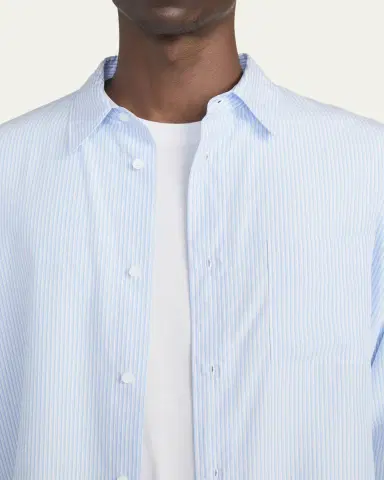 Frame Men's Relaxed-Fit Stripe Button-Down Shirt | Thumbnail 4 Frame Men's Relaxed-Fit Stripe Button-Down Shirt | Thumbnail 4