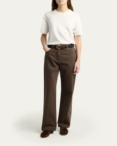 The Row Narlan Short-Sleeve Cotton-Linen T-Shirt | Thumbnail 2 The Row Narlan Short-Sleeve Cotton-Linen T-Shirt | Thumbnail 2