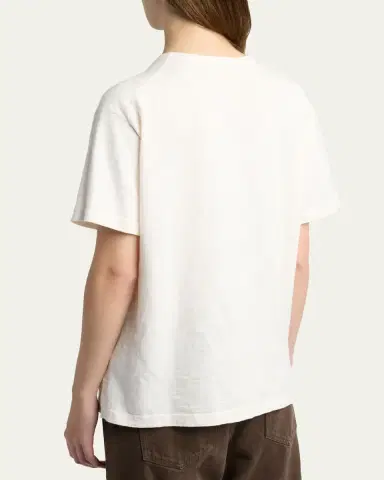 The Row Narlan Short-Sleeve Cotton-Linen T-Shirt | Thumbnail 3 The Row Narlan Short-Sleeve Cotton-Linen T-Shirt | Thumbnail 3