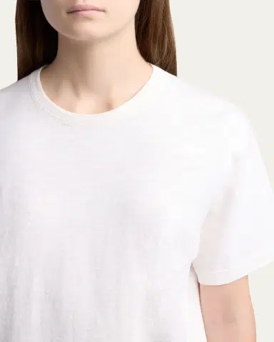 The Row Narlan Short-Sleeve Cotton-Linen T-Shirt | Thumbnail 5 The Row Narlan Short-Sleeve Cotton-Linen T-Shirt | Thumbnail 5