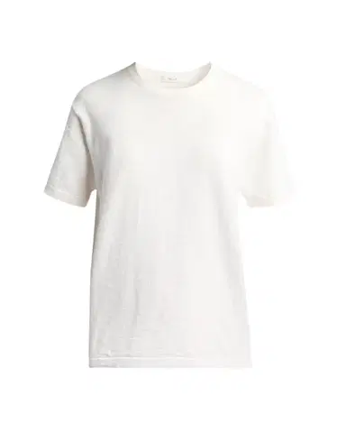 The Row Narlan Short-Sleeve Cotton-Linen T-Shirt | Thumbnail 1 The Row Narlan Short-Sleeve Cotton-Linen T-Shirt | Thumbnail 1