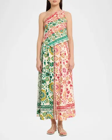 Saloni Madeline Printed One-Shoulder Top | Thumbnail 6 Saloni Madeline Printed One-Shoulder Top | Thumbnail 6