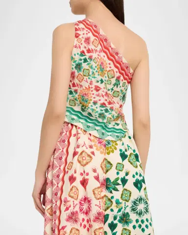 Saloni Madeline Printed One-Shoulder Top | Thumbnail 7 Saloni Madeline Printed One-Shoulder Top | Thumbnail 7