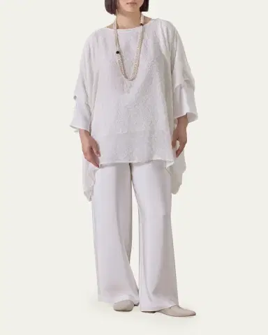 Eskandar Devore Kaftan - Long Length | Thumbnail 2