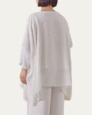 Eskandar Devore Kaftan - Long Length | Thumbnail 3