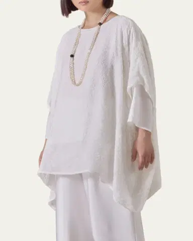 Eskandar Devore Kaftan - Long Length | Thumbnail 4
