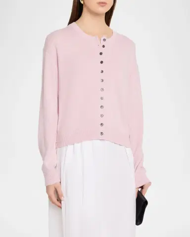 MARIA MCMANUS Tiny Button Cashmere Crewneck Cardigan | Thumbnail 8 MARIA MCMANUS Tiny Button Cashmere Crewneck Cardigan | Thumbnail 8