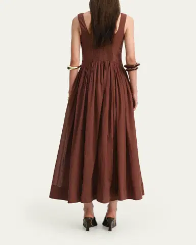 Aje Sunny Gathered Poplin Maxi Dress | Thumbnail 3 Aje Sunny Gathered Poplin Maxi Dress | Thumbnail 3