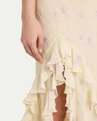 LoveShackFancy Roseline Floral Ruffle Maxi Dress | Thumbnail 5 LoveShackFancy Roseline Floral Ruffle Maxi Dress | Thumbnail 5