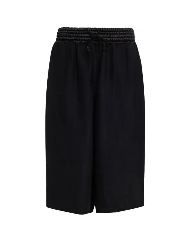 Drawstring Wide-Leg Basketball Culotte Pants
