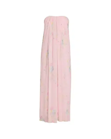 LoveShackFancy Emara Strapless Floral Chiffon Gown | Thumbnail 1 LoveShackFancy Emara Strapless Floral Chiffon Gown | Thumbnail 1