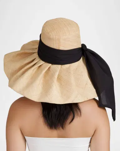 Eugenia Kim Bella Raffia Sun Hat with Chiffon Scarf | Thumbnail 4 Eugenia Kim Bella Raffia Sun Hat with Chiffon Scarf | Thumbnail 4