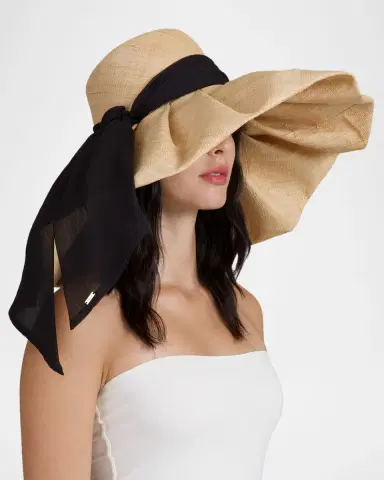 Eugenia Kim Bella Raffia Sun Hat with Chiffon Scarf | Thumbnail 5 Eugenia Kim Bella Raffia Sun Hat with Chiffon Scarf | Thumbnail 5