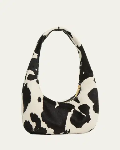 MANSUR GAVRIEL Gnocchi Mini Cow-Print Calf Hair Shoulder Bag | Thumbnail 2 MANSUR GAVRIEL Gnocchi Mini Cow-Print Calf Hair Shoulder Bag | Thumbnail 2