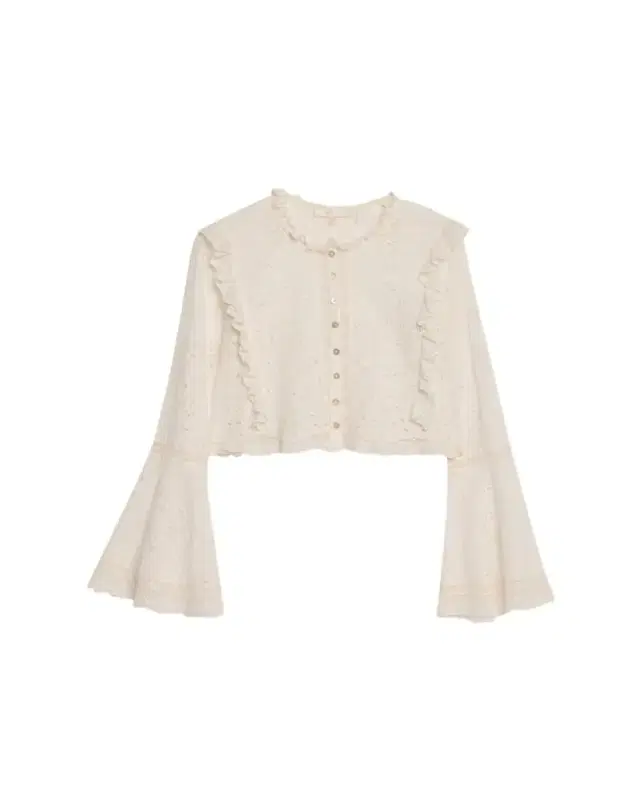 LoveShackFancy Hawthorn Eyelet-Embroidered Top