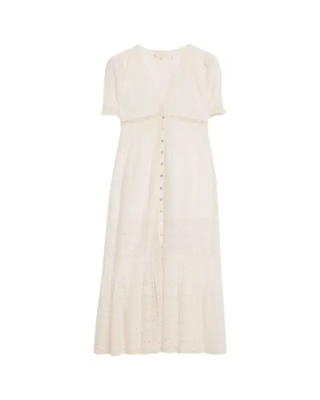 LoveShackFancy Tarragon Broderie Anglaise Midi Dress