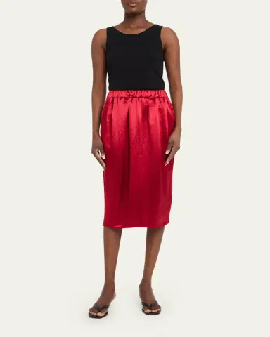 MARIA MCMANUS Sateen Midi Tulip Skirt | Thumbnail 2