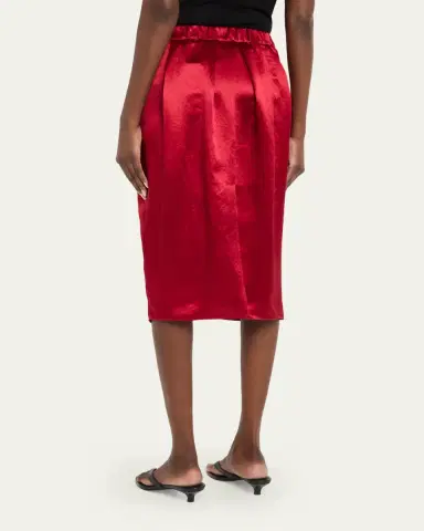 MARIA MCMANUS Sateen Midi Tulip Skirt | Thumbnail 3