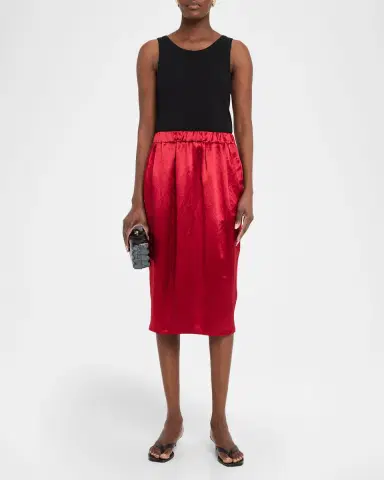 MARIA MCMANUS Sateen Midi Tulip Skirt | Thumbnail 6