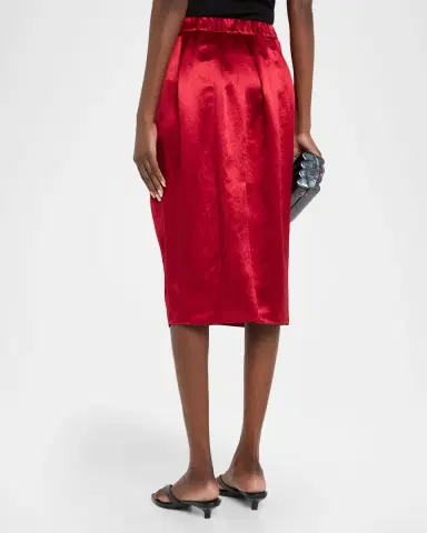 MARIA MCMANUS Sateen Midi Tulip Skirt | Thumbnail 7