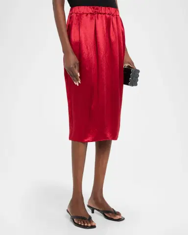 MARIA MCMANUS Sateen Midi Tulip Skirt | Thumbnail 8