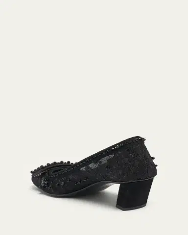 Roger Vivier Belle Vivier Buckle Embellished Lace Pumps | Thumbnail 2